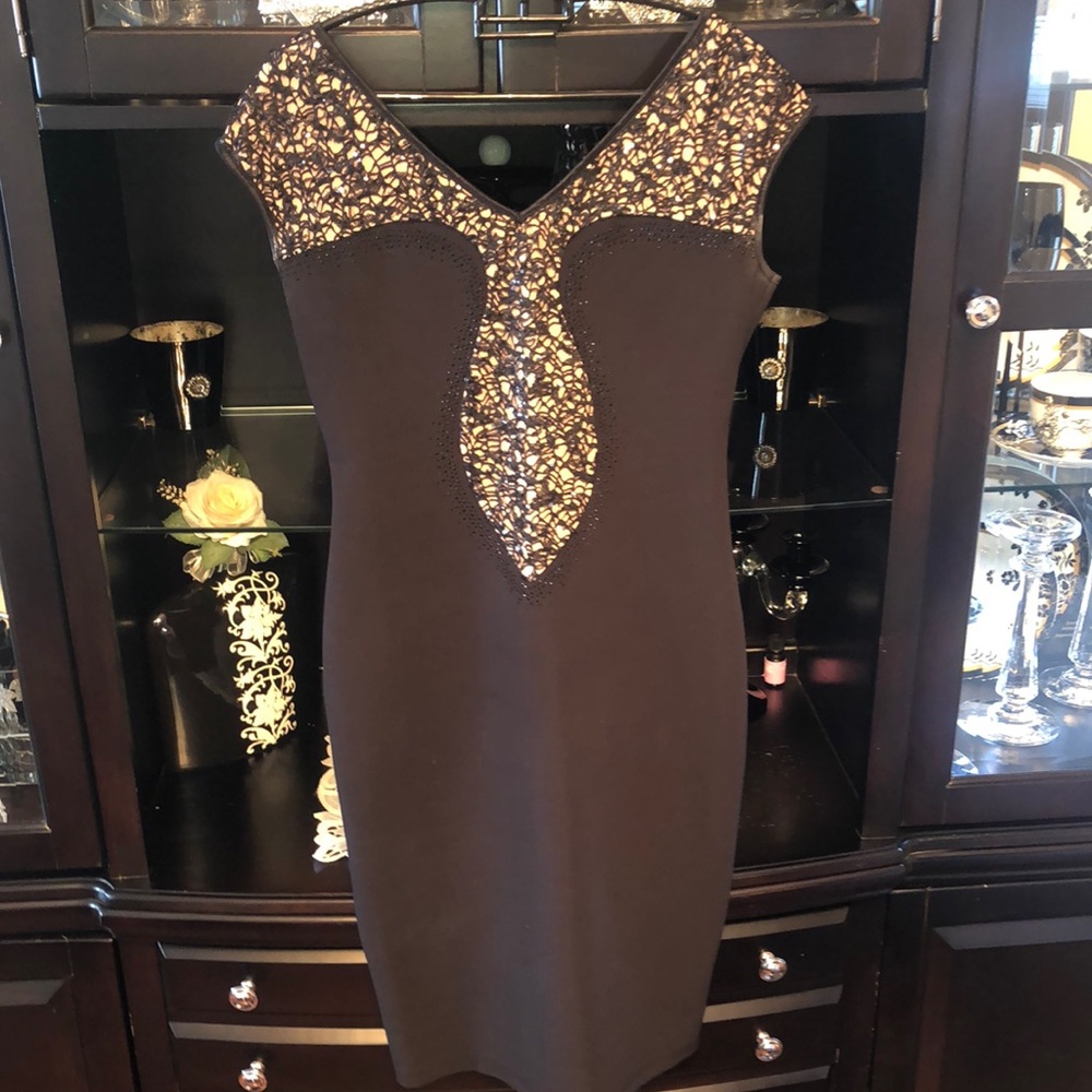 Beautiful black and gold short dress